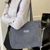 Large Capacity Tote Bag Women's New Fashion Corduroy Shoulder Bag Underarm Bag Handbag