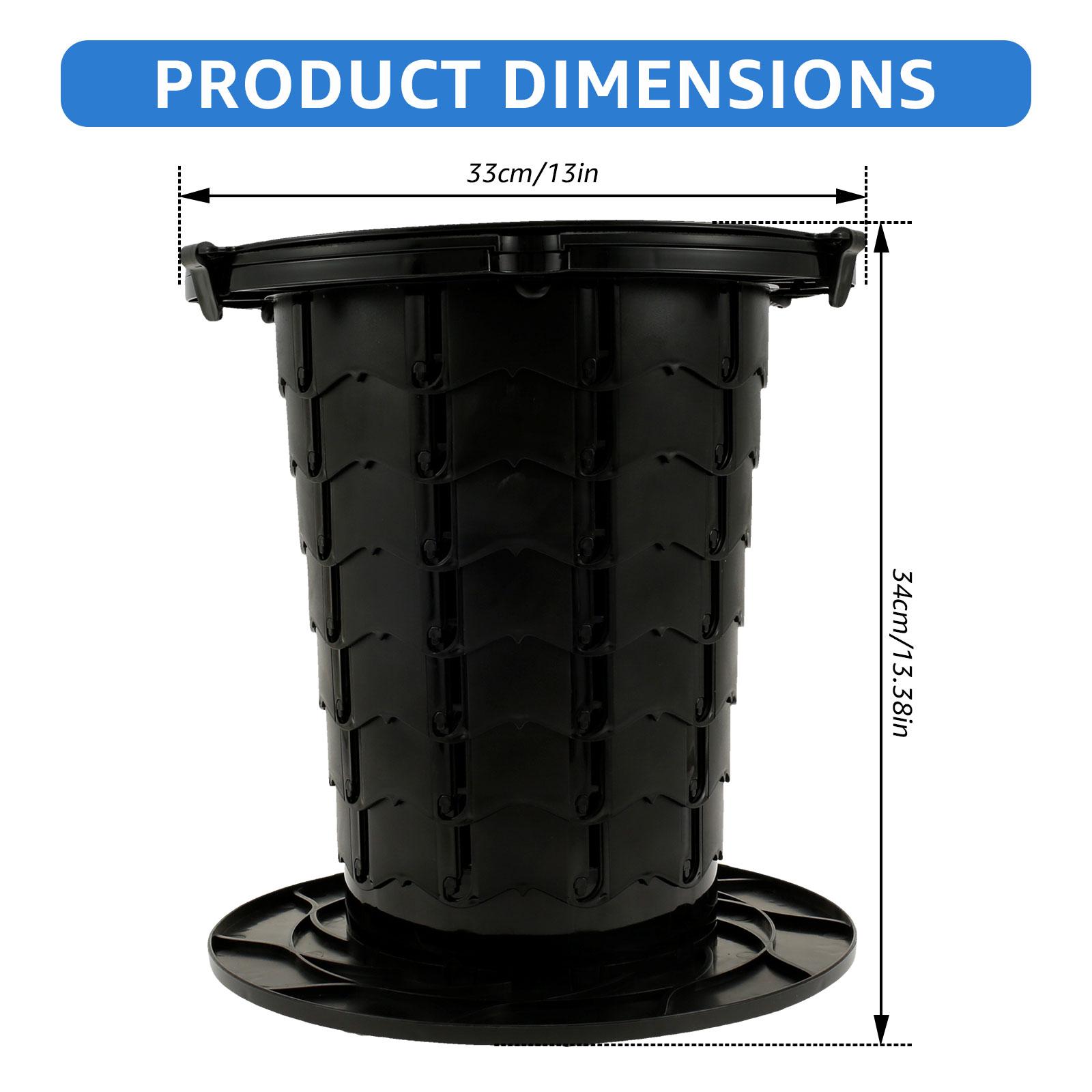 

Портативный туалет Выдвижной походный туалет Легкий складной туалет для кемпинга Удобный автомобильный туалет для путешествий Новый чёрный