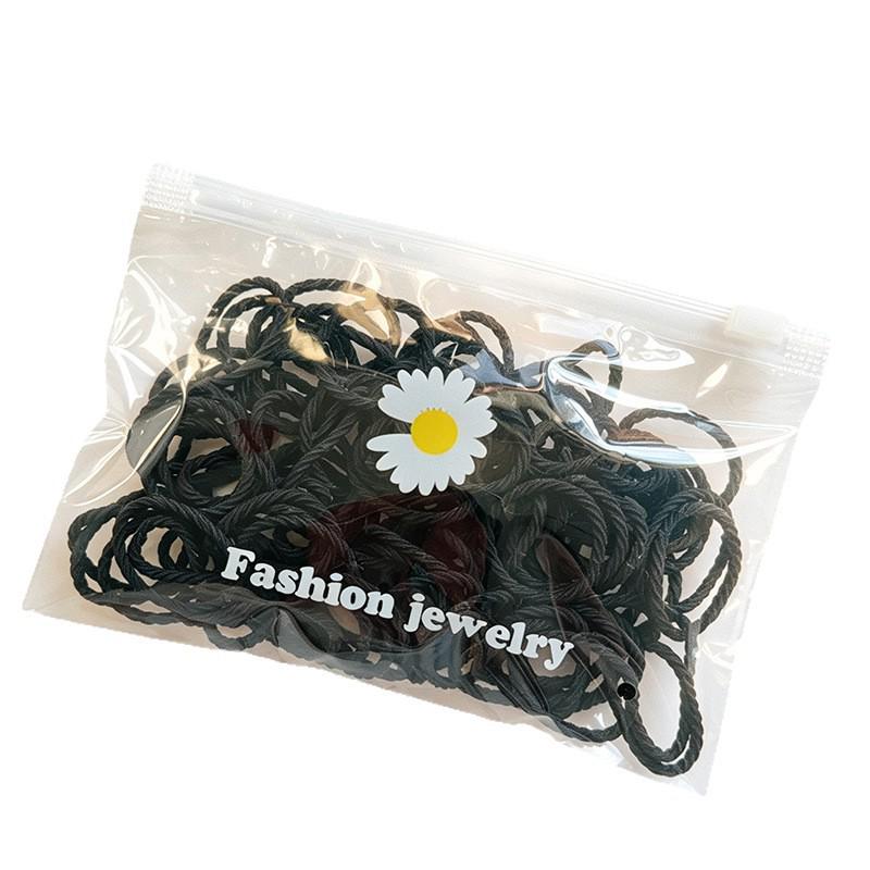 Net Celebrity High Elasticity Thin Hair Tie - Small Circle Style for Girls