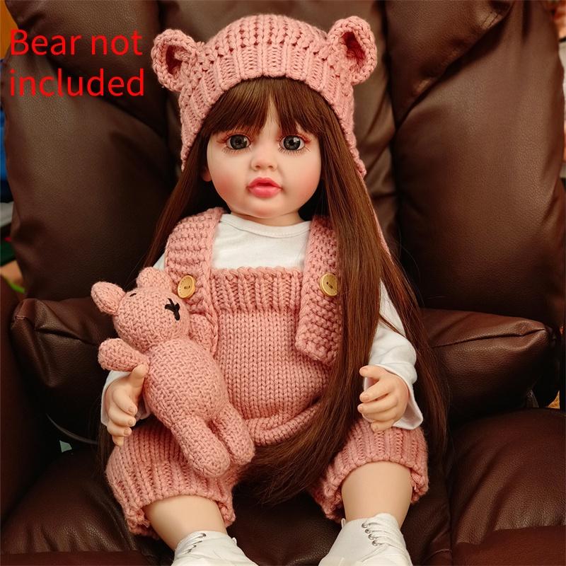 All-pink 55cm Full Silicone Baby Doll Soft And Flexible With Lifelike Features