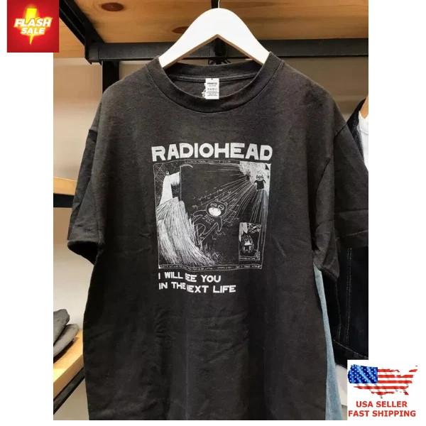 Популярная группа Radiohead 90-х Графическая черная футболка с коротким рукавом Размер футболки S-5XL Унисекс Футболка XXXL