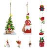 Green Furry Christmas Tree Ornament Acrylic Material Cartoon Style Festive Decoration