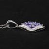 Tanzanite Marquise & White Topaz Pendant 925 Sterling Silver Rhodium
