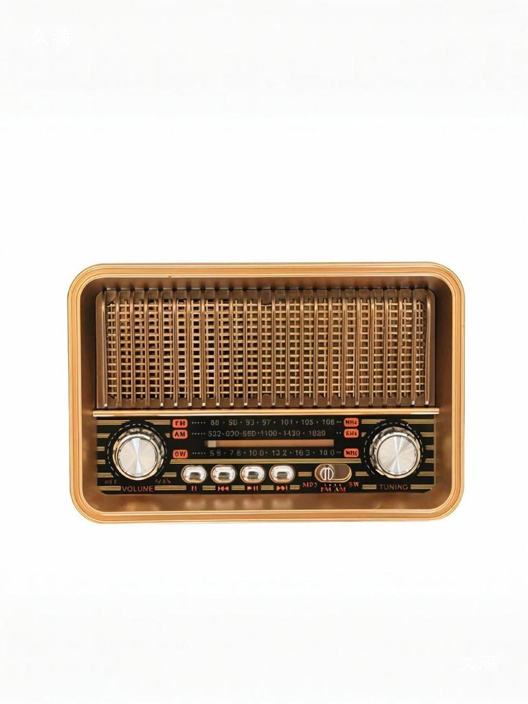 Retro Multi-band Radio with Bluetooth, MP3, Flashlight & Card Slot