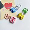 Small Flip Flop Keychain Cute Shoe Pattern Key Rings Resin Texture Assorted Colors Key Holder Suitable for Women Boy