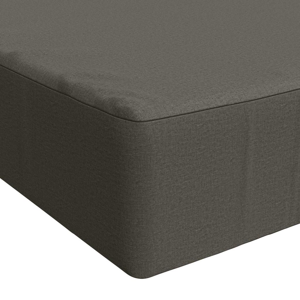 Seat Cushion SOEST 100percent Polyester Gray 120 X 60 X 15 Cm