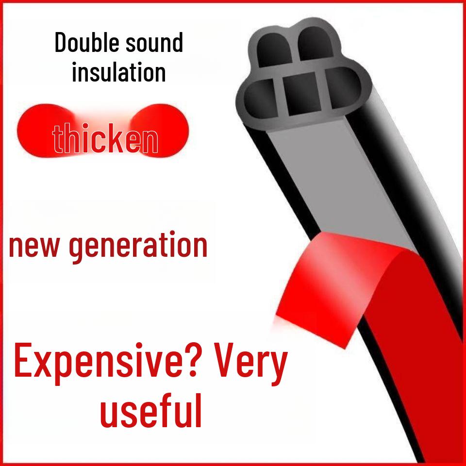 Car Door Sealing Strips: Three-Layer Thickened, Sound Insulation, Dustproof, Noise-Reducing, Waterproof Universal Rubber Strips