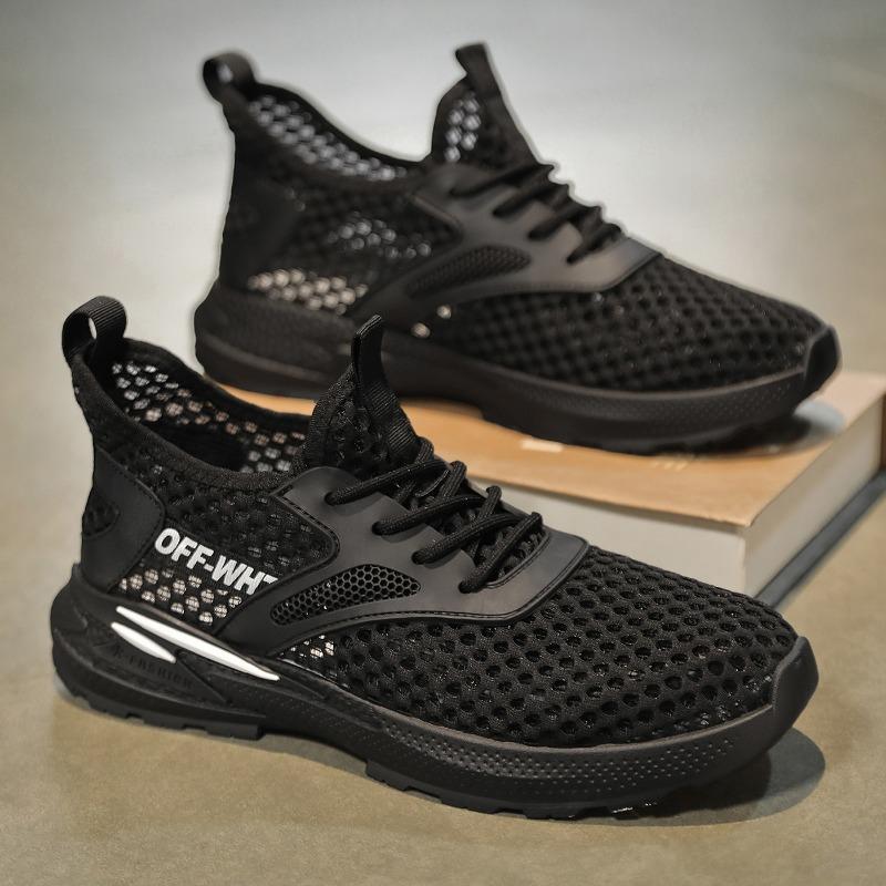 

Summer men s shoes new breathable hollow mesh shoes men s trend versatile sports and leisure trendy shoes 44