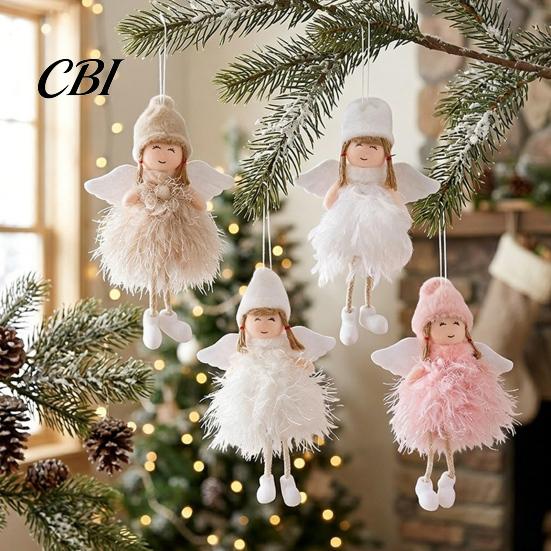 Doll Pendant Cute Plush Angel Christmas Ornament, Small Fairy Party Accessories Pendant, Tree Hanging Decoration for Holiday Decor