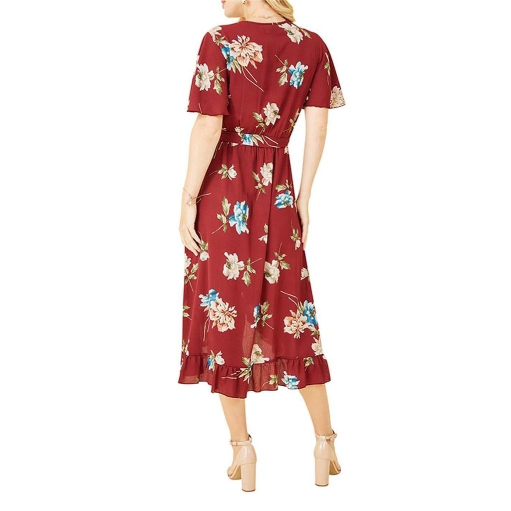 Mela London Womens/Ladies Floral V Neck Wrap Dress