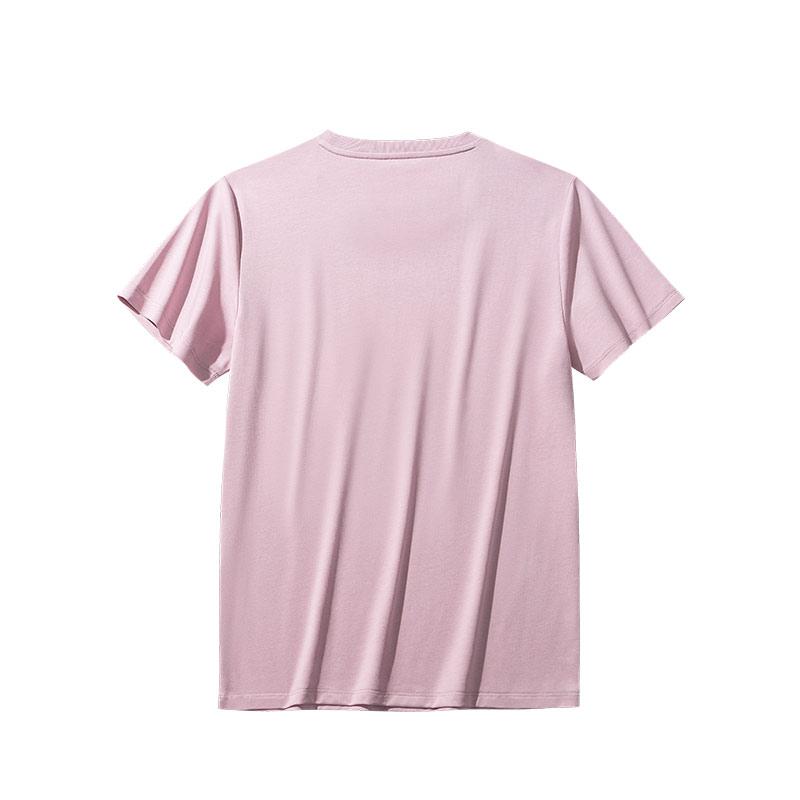 Anta Comfortable Casual Simple Versatile Round Neck Pullover Short Sleeve T-Shirt Women T-Shirts Pink 962528115-6