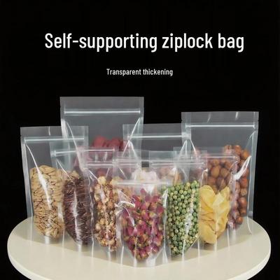 Self-Standing Moisture-Proof Transparent Plastic Storage Bag for Dried Fruit