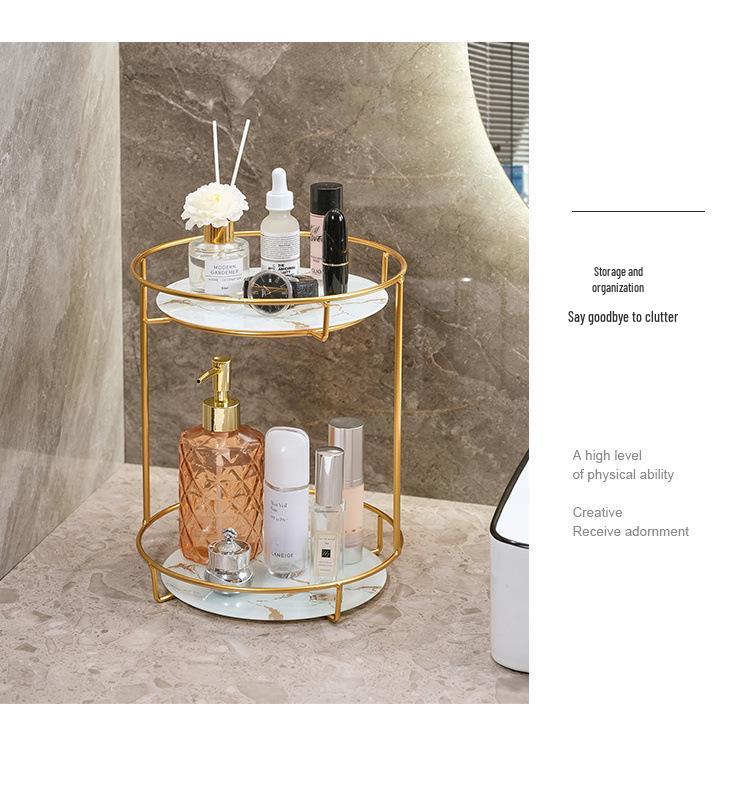 Birdcage Skincare Organizer: Bathroom Cosmetics Rack & Dressing Table Storage