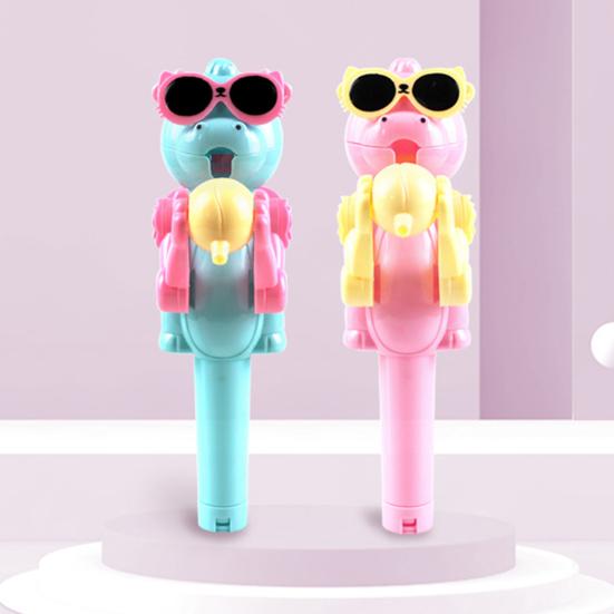 Dinosaurier-Lutscherhalter, lustiges Cartoon-Süßigkeitenaufbewahrungsspielzeug aus Kunststoff, kinderfreundliche Neuheit