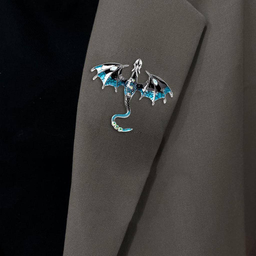 Men Brooch Fashion Jewelry Animal Gift Daily Decoration Alloy Punk Vintage Breastpin Badge Bag Pin