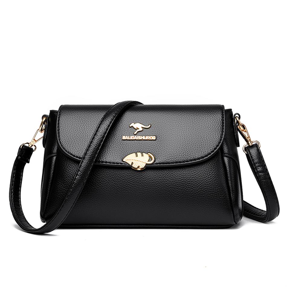Women Bag Fashi Shoulder Bag Quality PU Leather Elegant Flap Retro Female Messenger Classic Multiple Pockets Crossbody Handbag