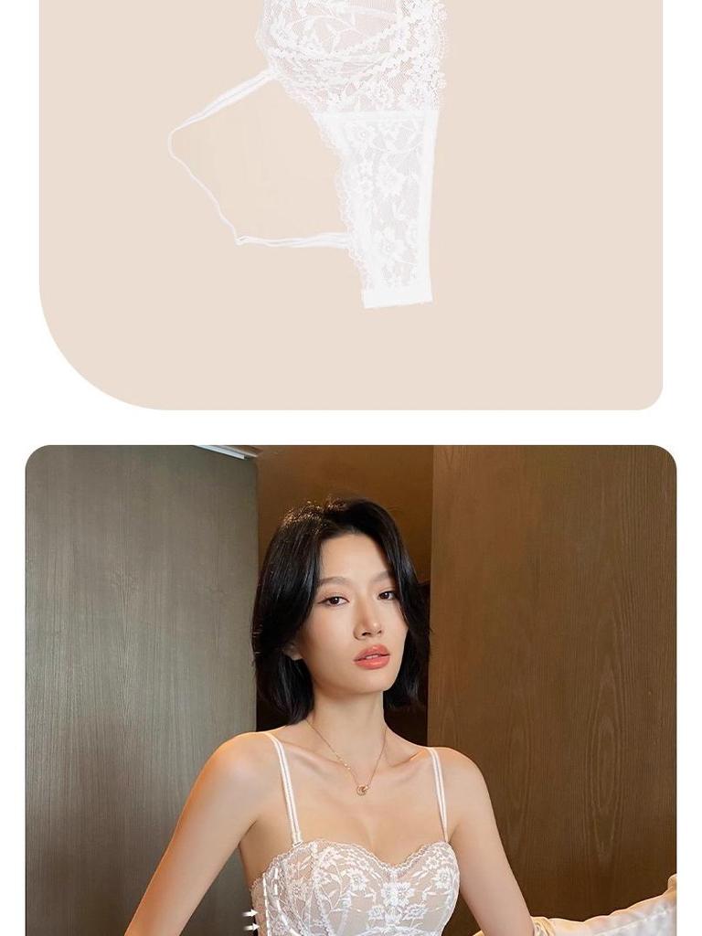 2025 New Sexy Lace Wire-Free Bra Set for Small Chest: Anti-Sagging, Side Support