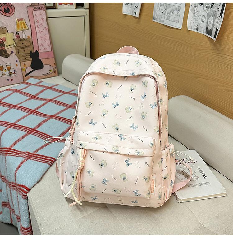Schoolbag1011 New Schoolbag Female Japanese Ins Wind Small Fresh Literary Versatile Cartoon Print Girl Student Backpack