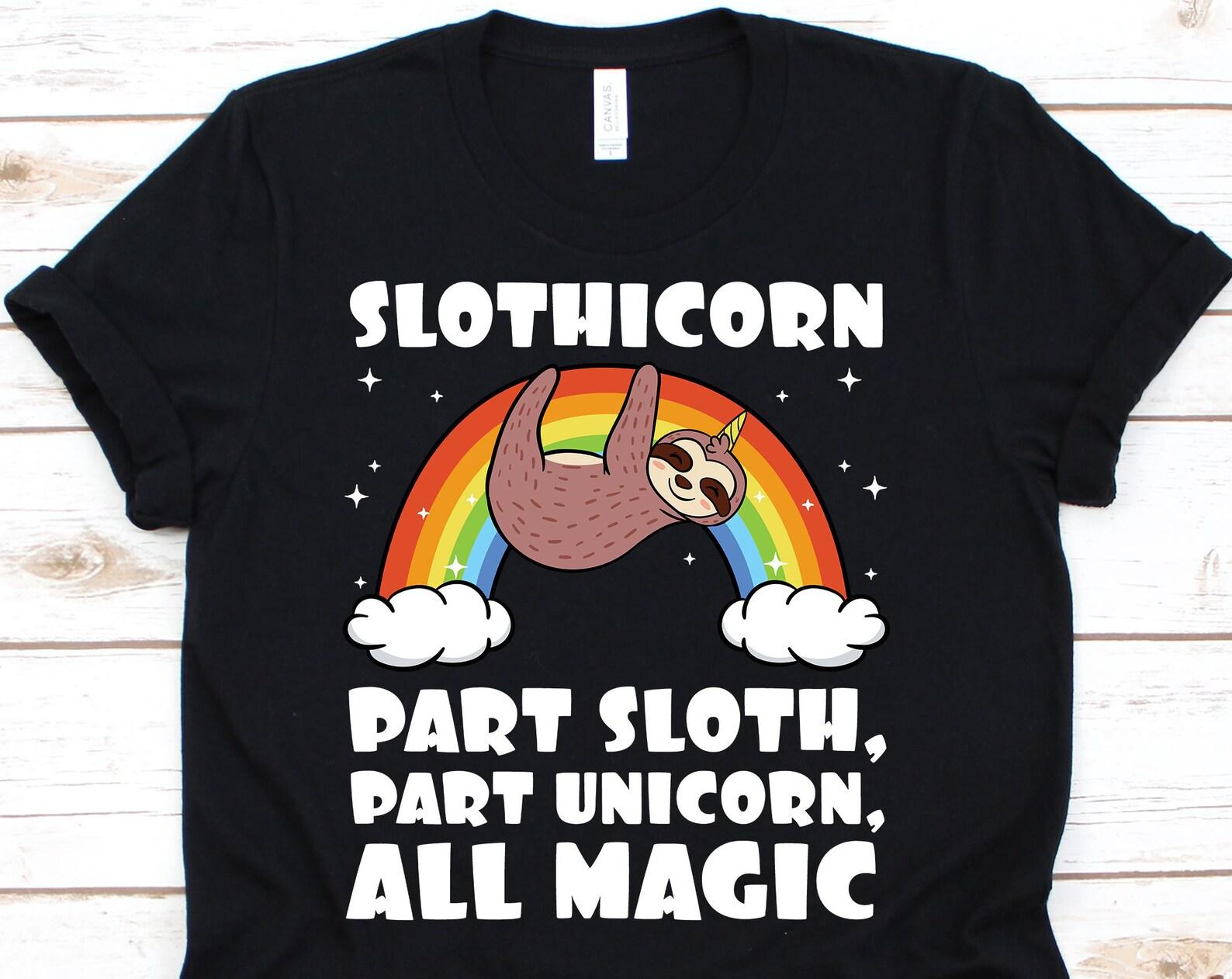 Slothicorn, Sloth, Unicorn, Sloth Shirt, Sloth Lovers, Sloth Gift, Funny Sloth, Lazy Sloth Shit, Unicorn Shirt, Unicorn Lover 3XL