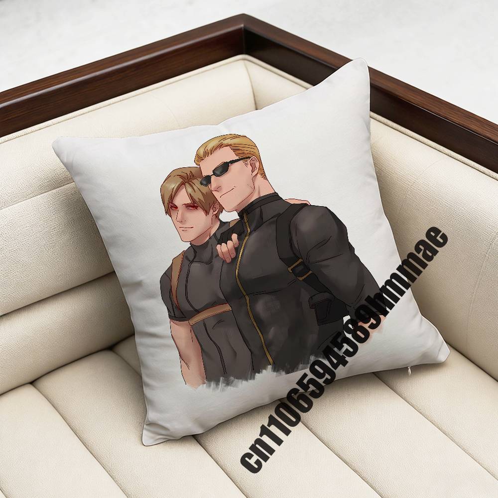 For R-Resident Evil Albert Wesker Throw Pillow Case Sham 45X45Cm Decoration Square Bed Pillowcase Pad Cover