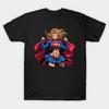 Men Black Print T-shirt Supergirl No-Cut Transfer Paper Print Cotton Tshirt