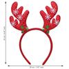 Red Christmas Headband Glitter Reindeer Antlers Design Hair Band | Deer Horn Hairband for Party Birthday | Xmas Gift for Children Girls