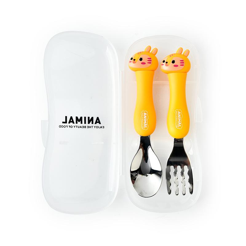 Tableware Cartoon Kids Spoon and Fork Set Dessert Spoon for Children Fork Baby Gadgets Feed Kid Children's Cutlery for Kids