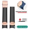 22mm Gebogen Einde Siliconen Rubberen Band Voor Ulysse Nardin 1505 1502 1505 263 DIVER Waterdichte Horlogeband accessoires Met metaal