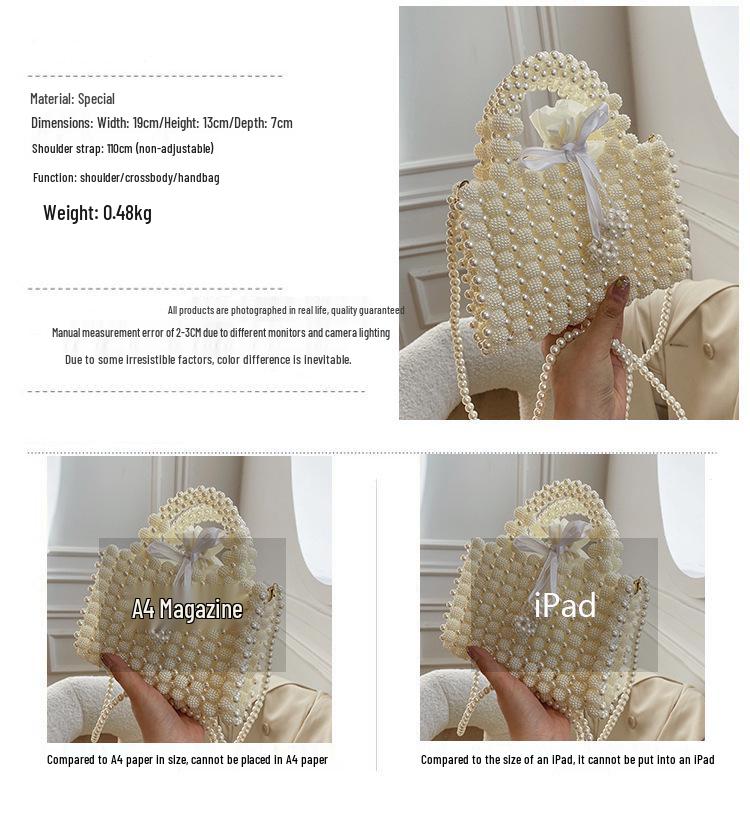 2025 Little Fairy Beaded Woven Handbag - European & American Fashion Shoulder Tote