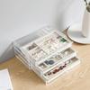 Storage Box with Velvet Lining Display Large Compartment Modular Stacking Design Watches Bracelets Jewelry Organizer