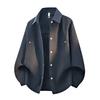 Men's Oversized Button Down Shirt - Casual Loose Fit with Western Chest Pockets