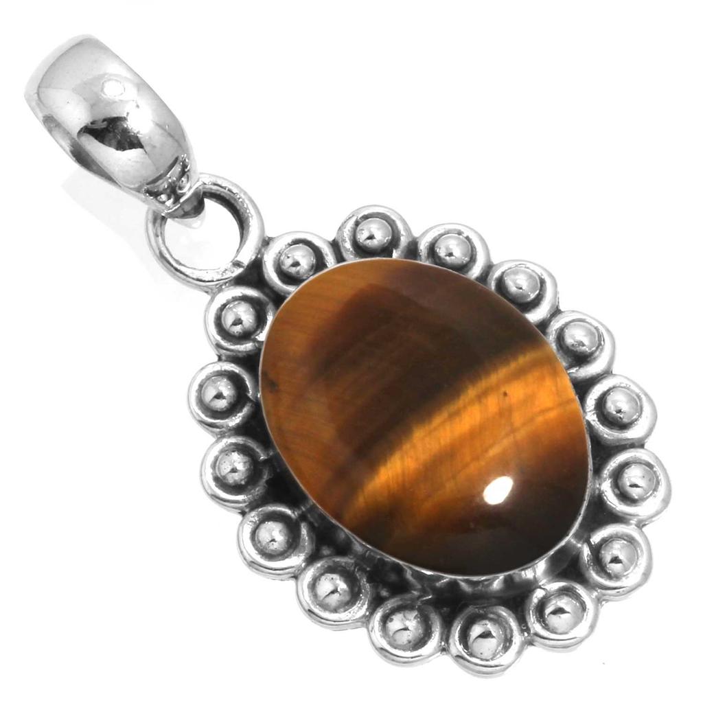 925 Sterling Silver Pendant Women Gemstone Handmade Jewelry Friendship Day Gift Malachite Moonstone Rose Quartz Red Stone Smoky Topaz Tiger Eye