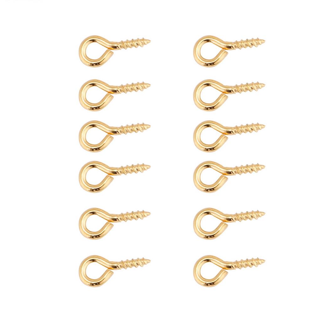 200 ks / Taštičkové očkové špendlíky Očkové špendlíky ze slitiny se závitem Šroubovací očkové háčky Šperkovní komponenty (Zlato)