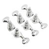 1:18 Gear Ratio Guitar Tuners Knob Enclosed Robust Silver Electric Guitar String Knob Tuning Pegs