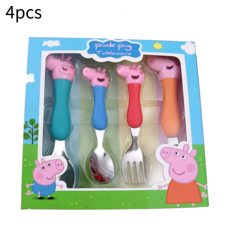 Peppa Pig Kinderbesteckset Entzückende Kurzgriffgabeln und -löffel in Geschenkbox