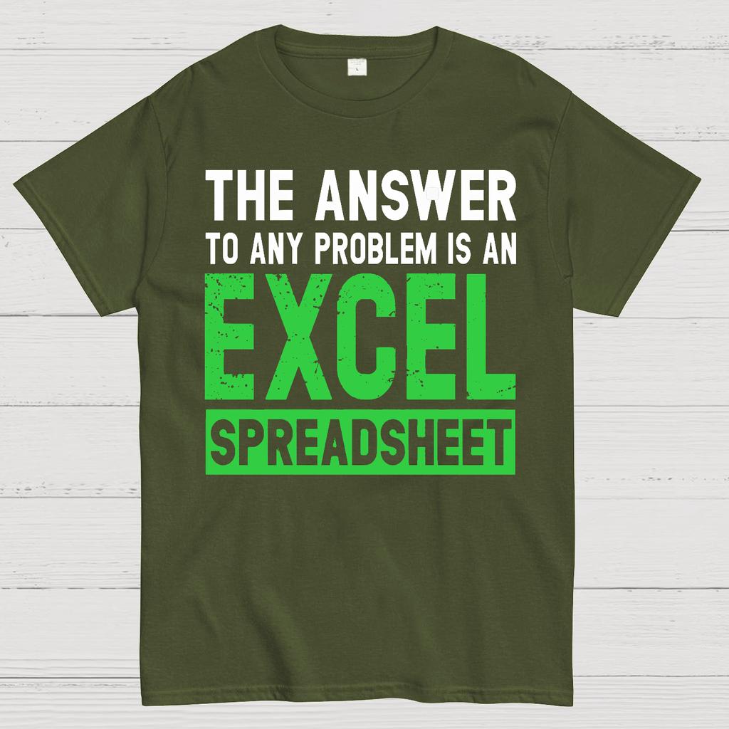 The Answer To Any Problem Is An Excel Cotton Summer Casual Cool Loose T-Shirt