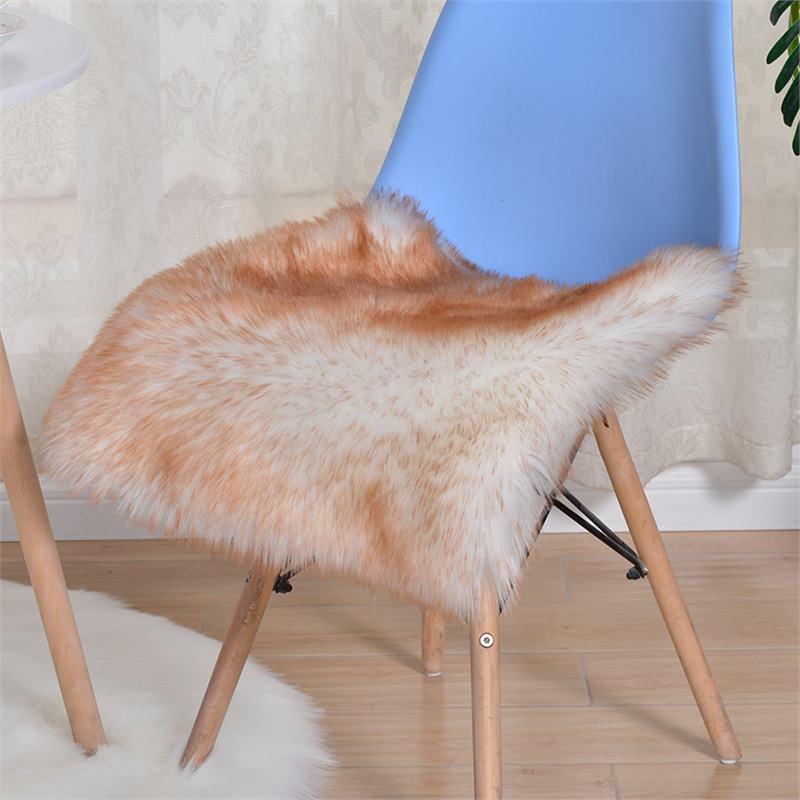 Australian Winter Faux Wool Plush Seat and Sofa Cushion, Chair Pad, and Bedroom Rug Floor Mat
