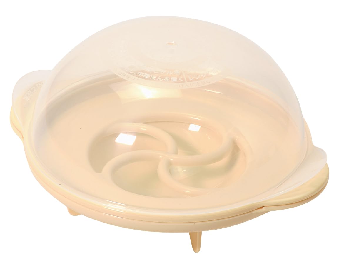 Pearl Metal Chinese Steamed Bun Made in Microwave Steamer, Japan, Compatible, HC-490 бежевый