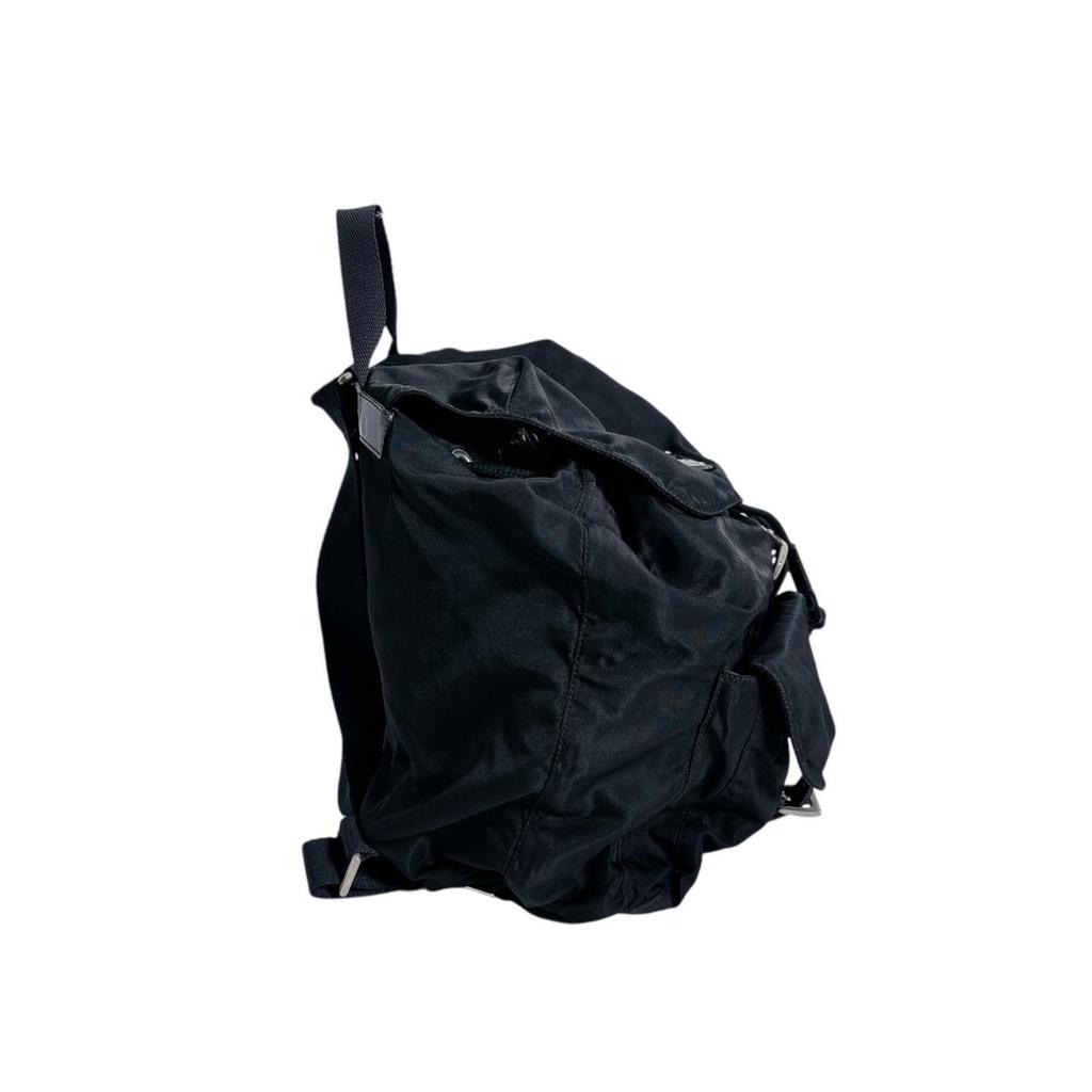 PRADA Triangle logo Backpack Backpack Â· Daypack Nylon black unisex Used