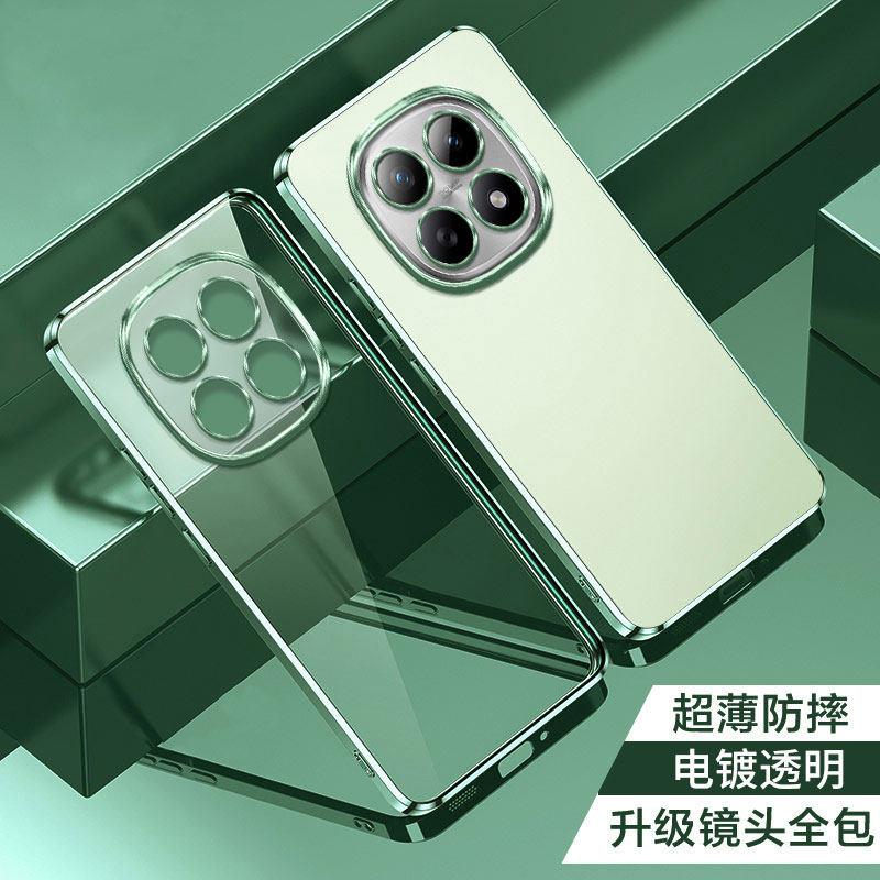 For Mi POCO M8 Pro G Ultra-thin Plating Silicone TPU Case For POCO M 8 M8Pro Electroplating Transparent Shockproof Back Cover