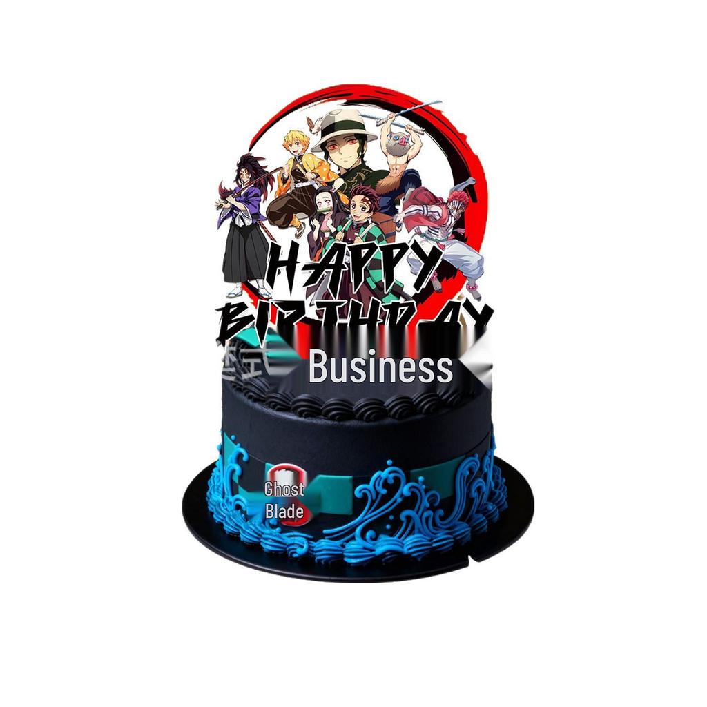Demon Slayer Birthday Party Set: Plates, Napkins, Tablecloth, Cutlery