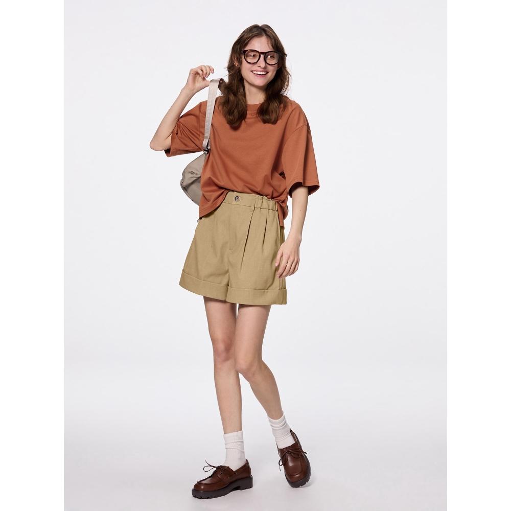 

Шорты с защипами Gu от Uniqlo +e 56 OLIVE/XS