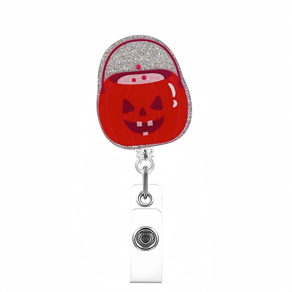 Doctor Badge Clip Lightweight Halloween Badge Holder Pumpkin Badge Reel Sturdy For Hospitals Companies Schools