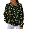 Women's Fashion Casual Gradient Christmas Print Pullover Sports Long-Sleeve Top