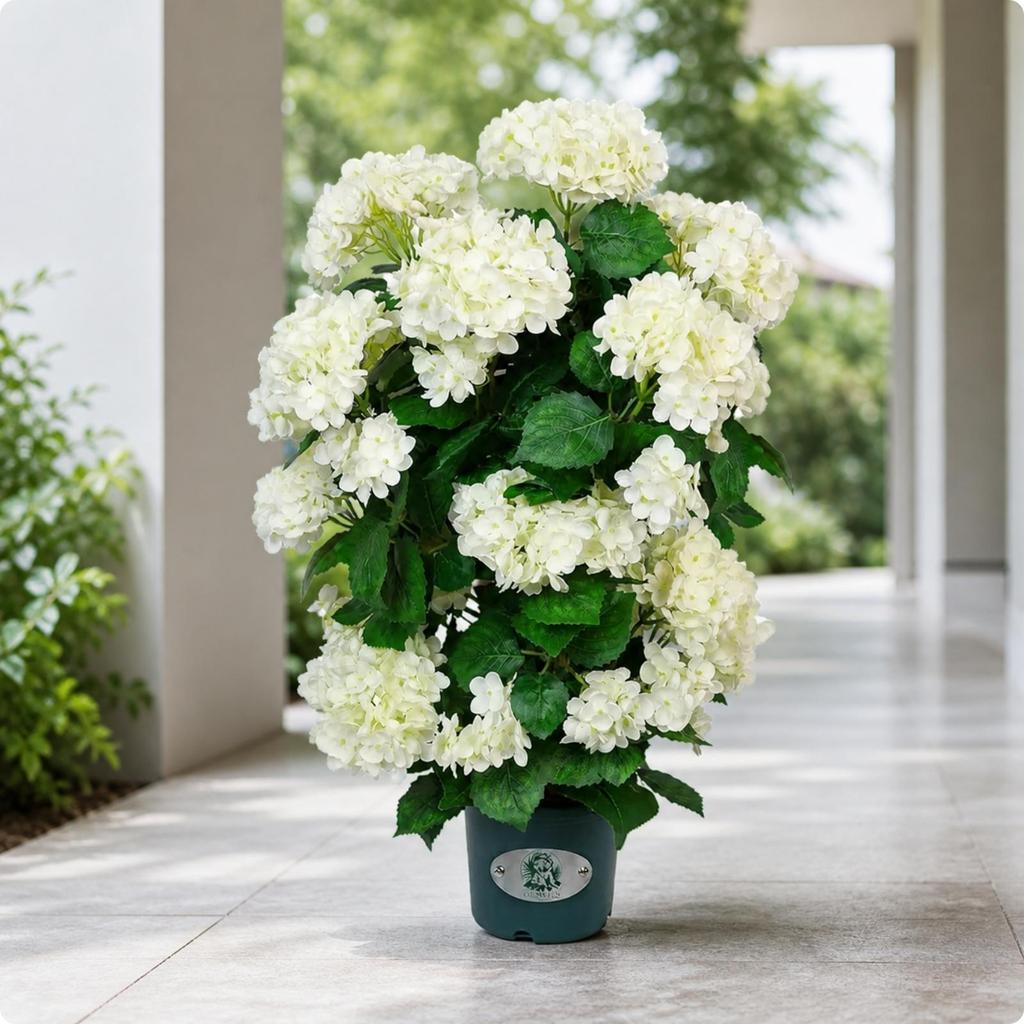 Artificial Hydrangea Tree Indoor Faux Potted Dense for Entryway