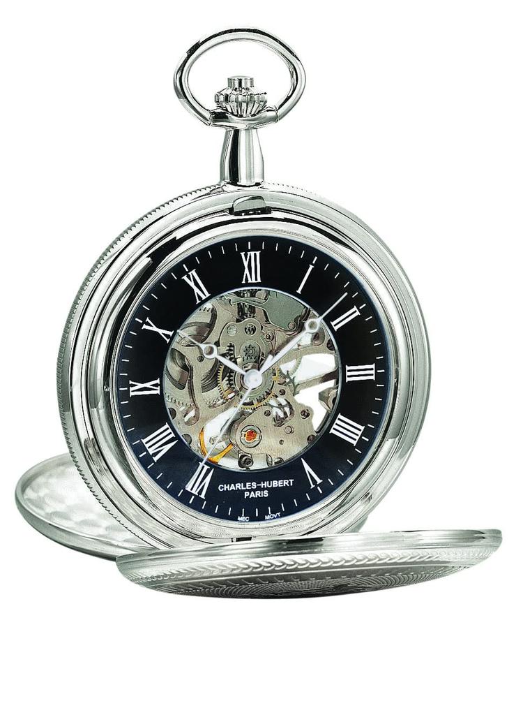 Charles-Hubert Paris Men's Mechanical Hand-Wound Pocket Watch DWA067