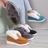 Low-Top Casual Snow Boots with Plus Velvet for Autumn Winter - Unisex Slip-On, Light Brown and Gray