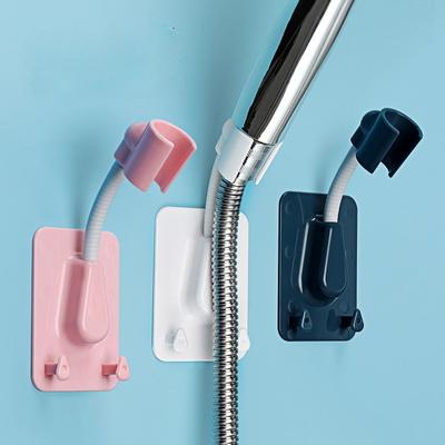 Self-Adhesive Showerhead Bracket Shower Head Holder Adjustable Wall Mount With 2 Hooks Stand SPA Bathroom Accessories
