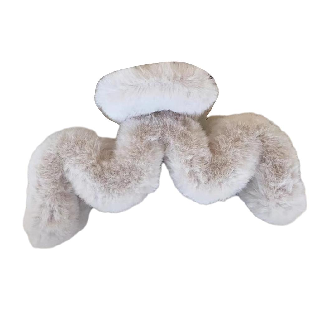 Wellenform Haarspange für Frauen Große Haarklammer Bananen-Kieferklemme Plüsch Haargreifer Weiblich Winter Haarschmuck