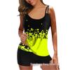 European and American Fashion Sexy Printed Split Waist Bikini Swimsuit for Women